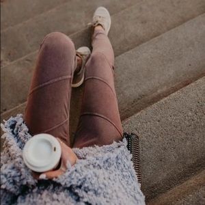 FADED PLUM MOTO COTTON JEGGINGS /LEGGINGS SIZE M